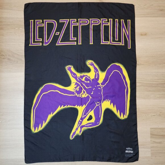 Led Zeppelin Rock Express Cloth Poster Wall Hanging Scarf Polyester 1993 Myth Ge